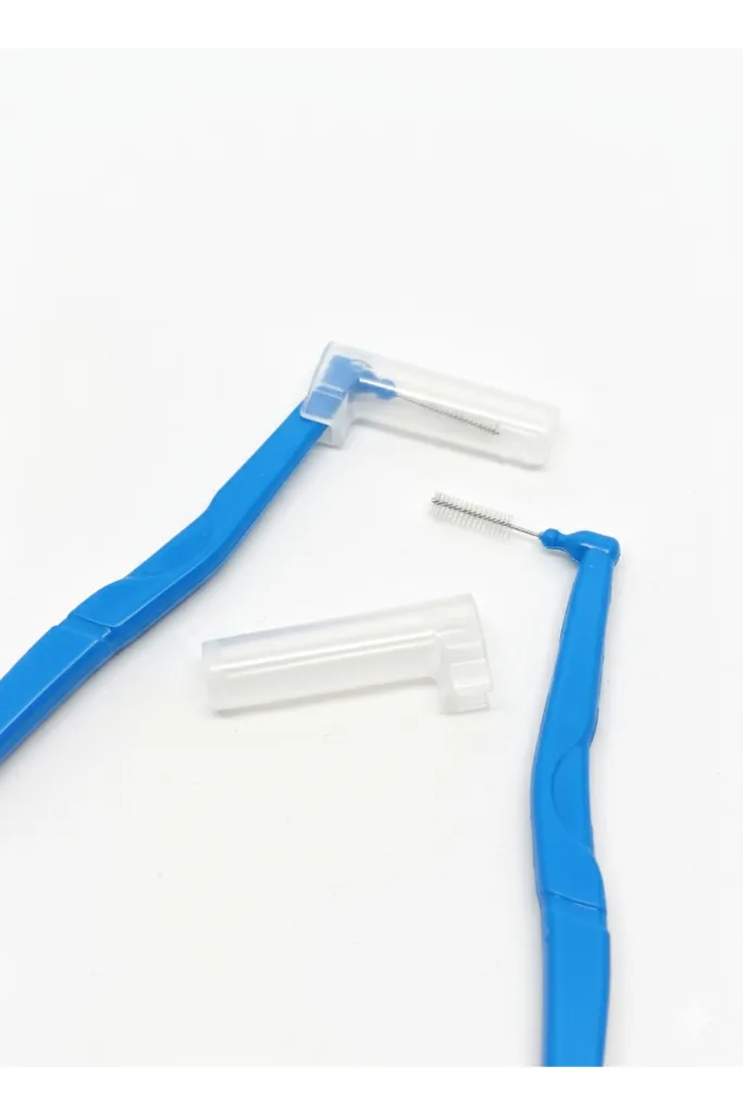Arayüz Fırçası Diş Arası Arayüz fırçası L Tipi Diş Ara Fırçası 6 adet Mavi 0,60 mm
