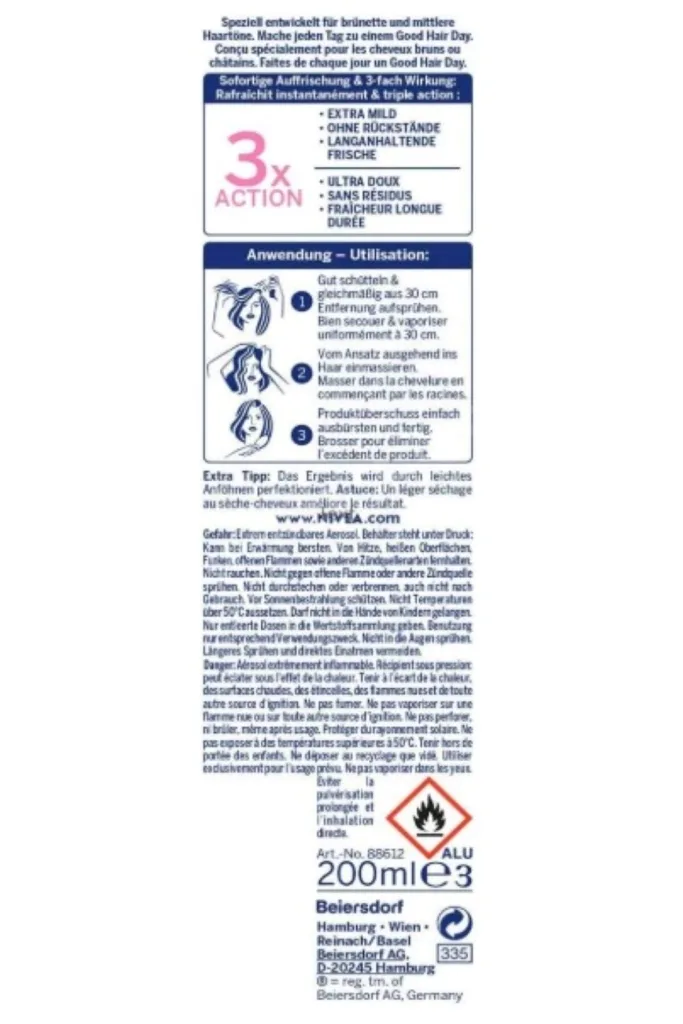 Orta Saç Tonları Için Kuru Şampuan 200 ml