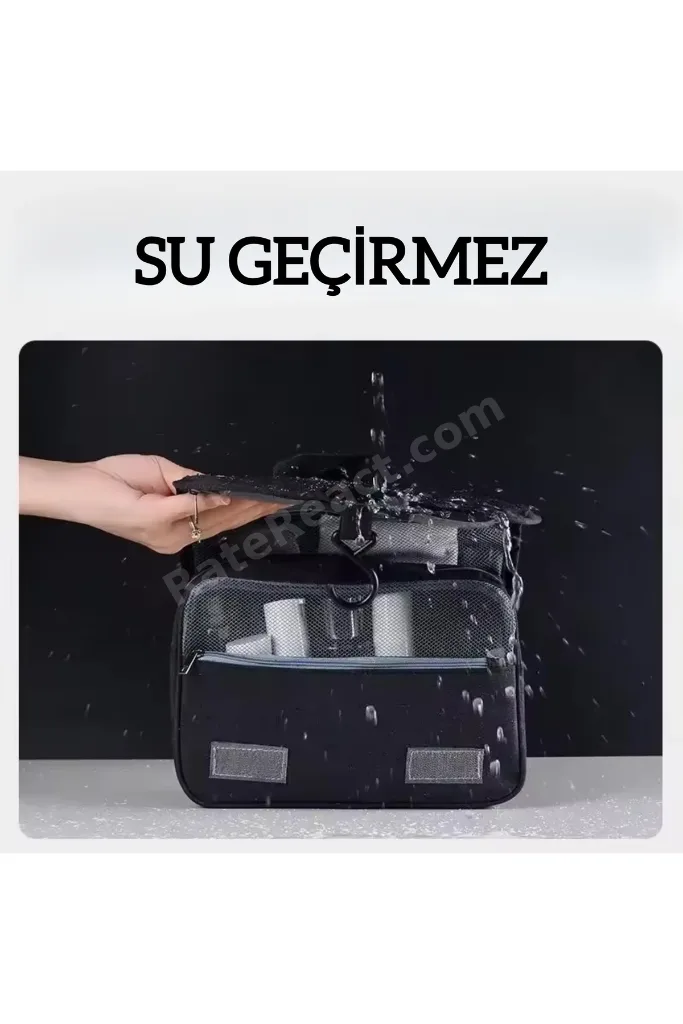 Askılı Bölmeli Seyahat Makyaj Ve Kişisel Bakım Çantası Büyük Boy