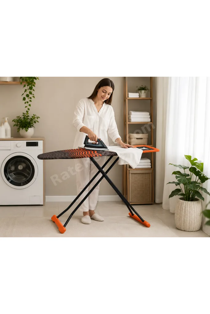 Nisa Katlanabilir Ütü Masası 43x123 cm Desenli Isıya Dayanıklı Kumaşlı