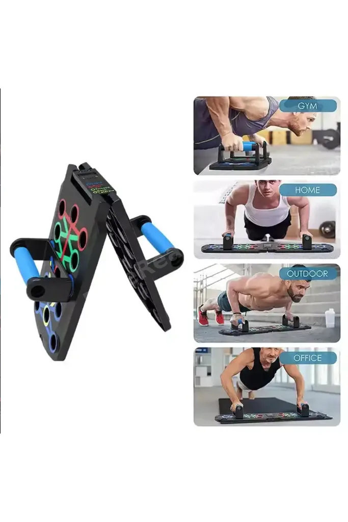 Sensörlü Dijital Ekranlı Katlanabilir Çok Fonksiyonlu Fitness Şınav Tahtası Platformu