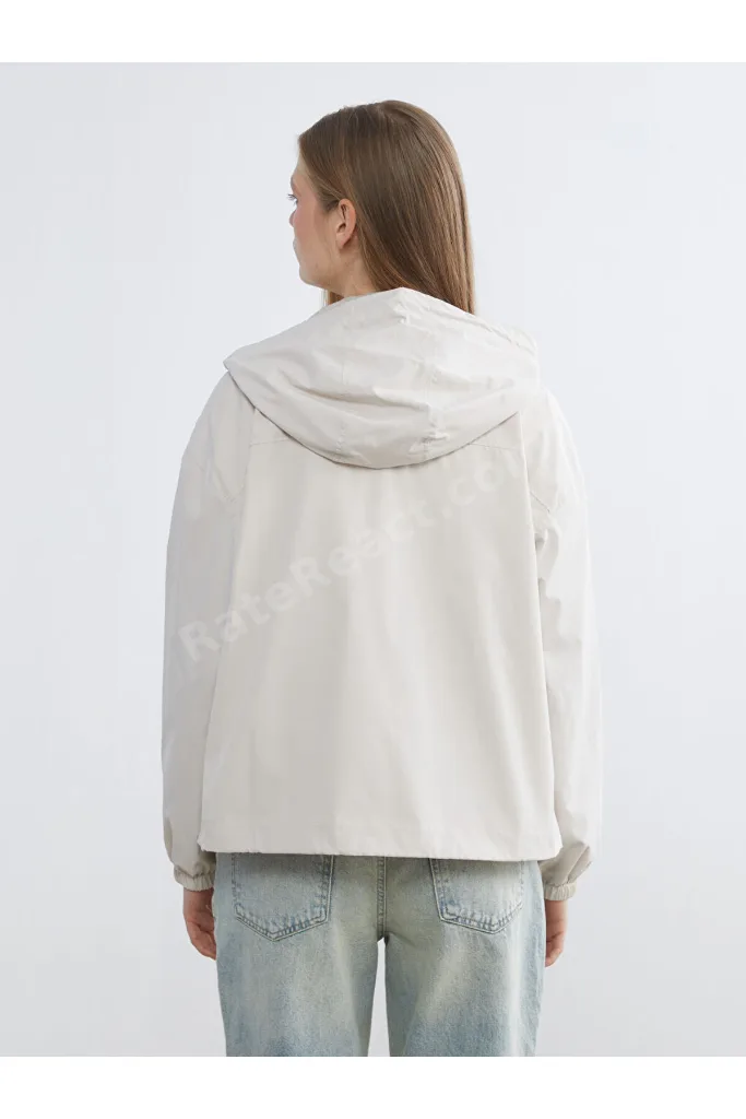Kapüşonlu Oversize Kadın Yağmurluk