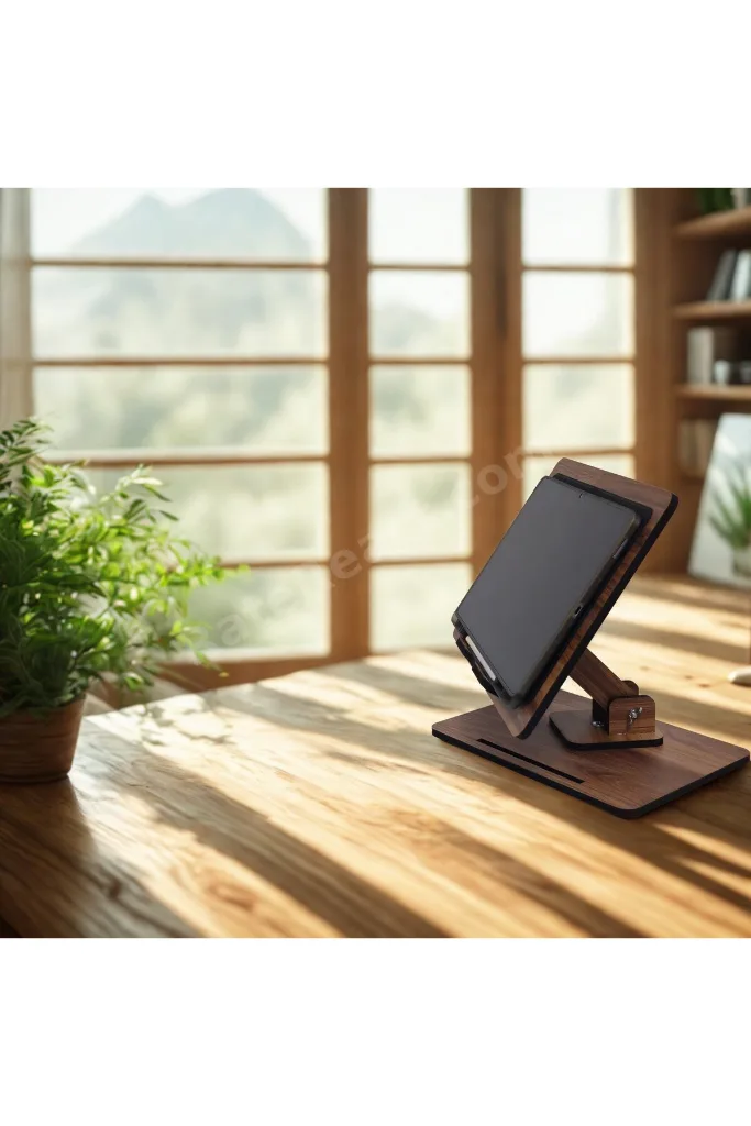 Kitap Okuma, Laptop ve Tablet Standı Yükselebilir Ayarlanabilir 360° Dönebilir Katlanabilir