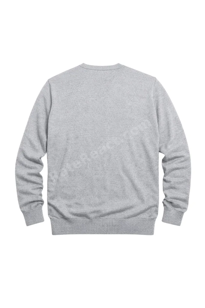 Erkek Büyük Beden Gri V Yaka Triko Kazak 3XL-4XL-5XL-6XL