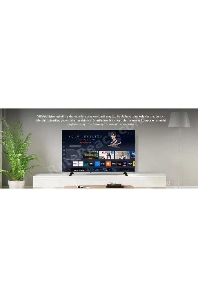 65UV3463DT 65" 165 Ekran Uydu Alıcılı 4K Ultra HD Smart Vidaa TV