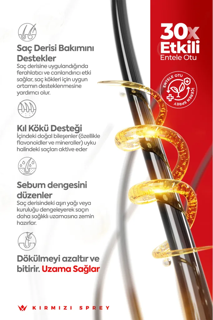 Kırmızı Sprey 2’li Set | Saç Uzamasını Destekleyici & Güçlendirici Bakım Spreyi