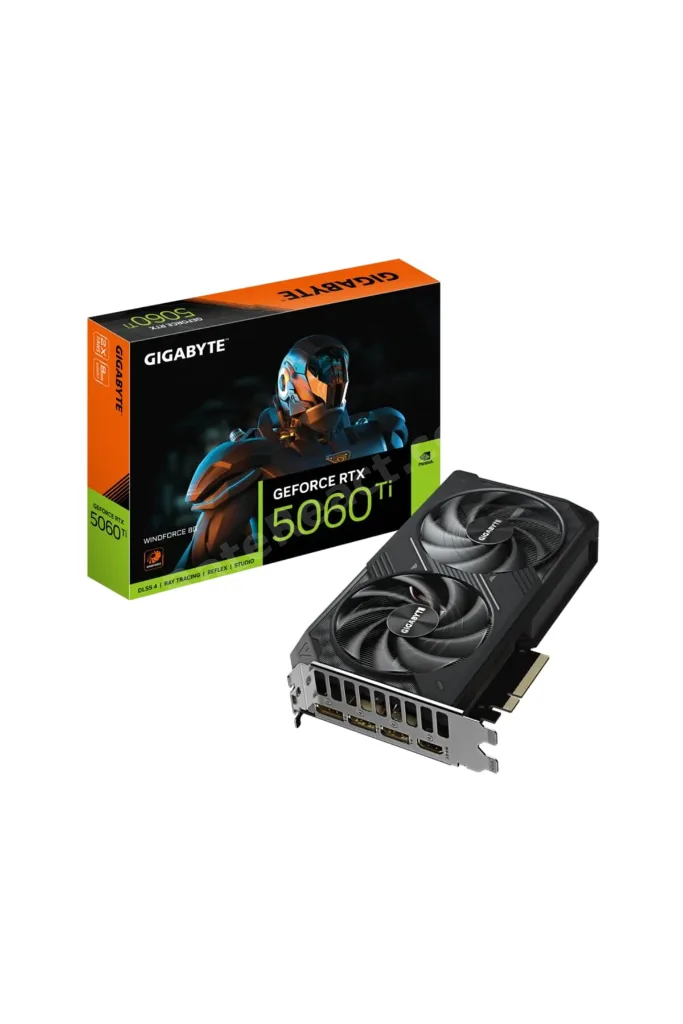GeForce RTX 5060TI WINDFORCE GV-N506TWF2-8GD GDDR7 128Bit 8GB 128Bit Gaming (Oyuncu) Ekran