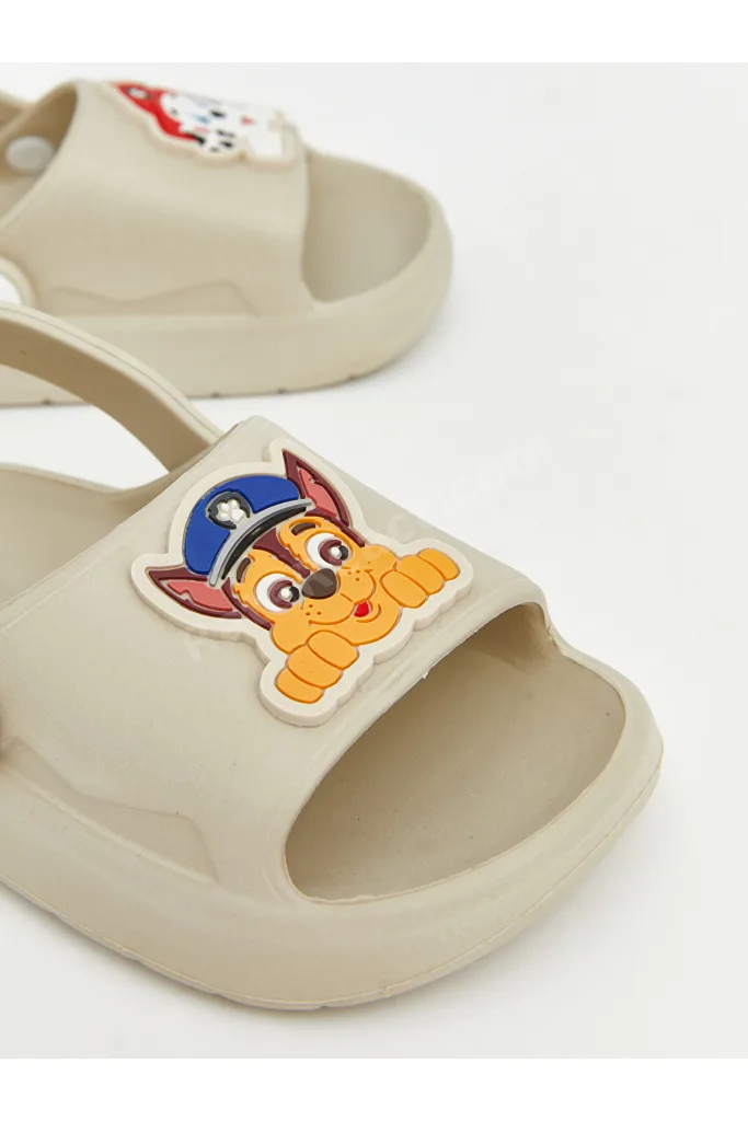 GÜLİS GİYİM'DEN Bej Paw Patrol Baskılı Erkek Çocuk Terlik