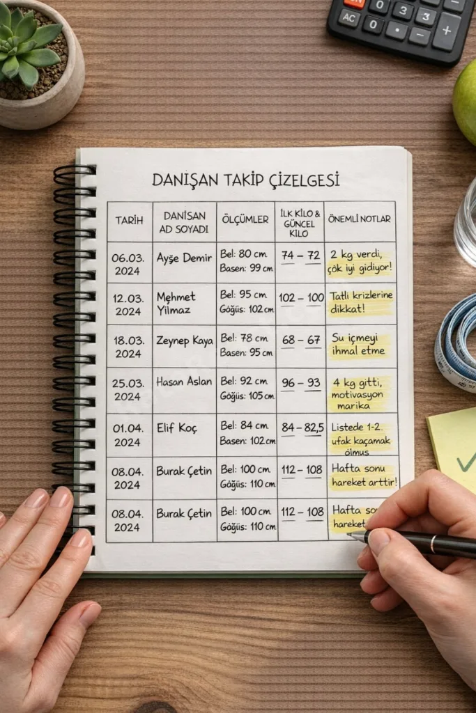 Diyetisyen & Beslenme Uzmanı Danışan Takip Ajandası