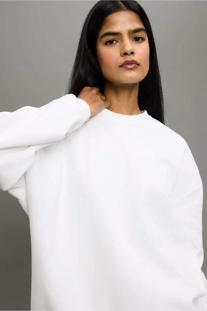 Oversıze Basıc Kalın Sweatshirt F9628AX25AU