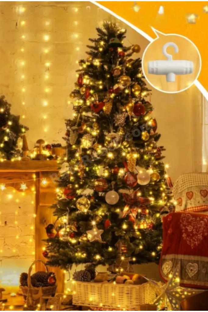 Perde Led 3x3 Kumandalı 8 Fonksiyonlu 300 Led 10 Sarkıtlı Yılbaşı Çam Ağacı Süsleme Usb Gece Lambası