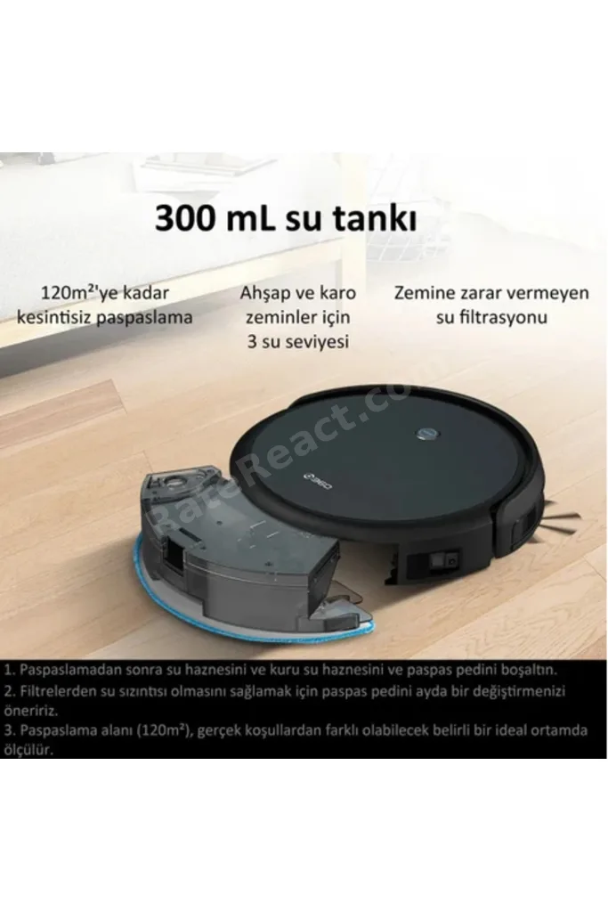 Botslab C50 Vacuum Mop Kumandalı Akıllı Robot Süpürge ( Türkiye Garantili)