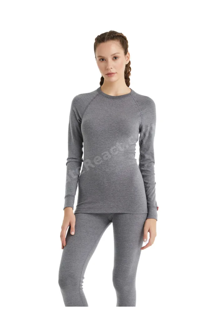 Unisex Termal Tişört 2. Seviye 9259 - Gri Melanj
