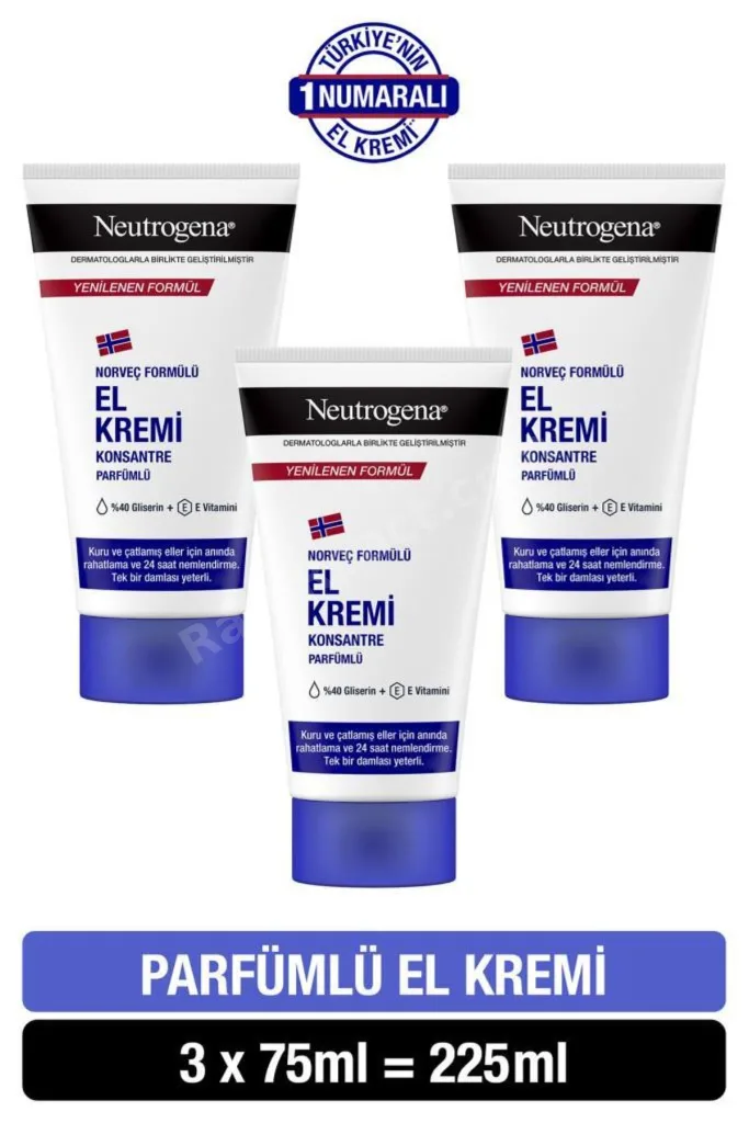 Norveç Formülü El Kremi Parfümlü 75 ml x3