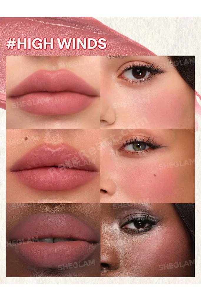 Air Plush Lip & Cheek Cream - High Winds Doğal Bitişli Kadife Dokulu Dudak ve Yanak Kremi (Likit Allık & Ruj)