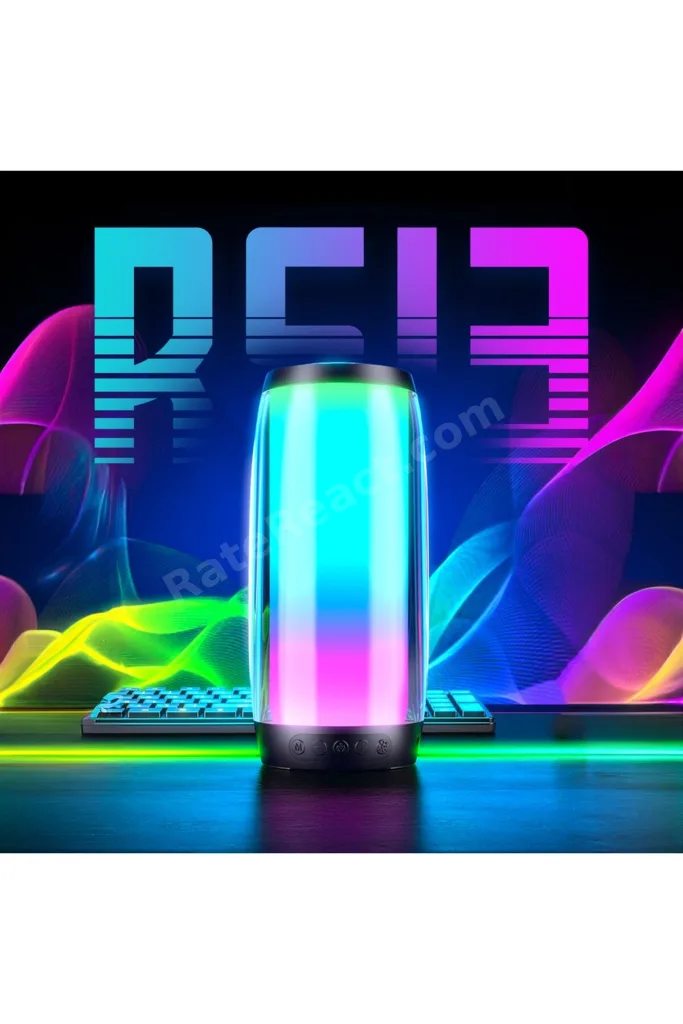 RS Kablosuz 5W RGB Aydınlatmalı Bluetooth Hoparlör /USB/SD Kart Stereo Taşınabilir Hoparlör