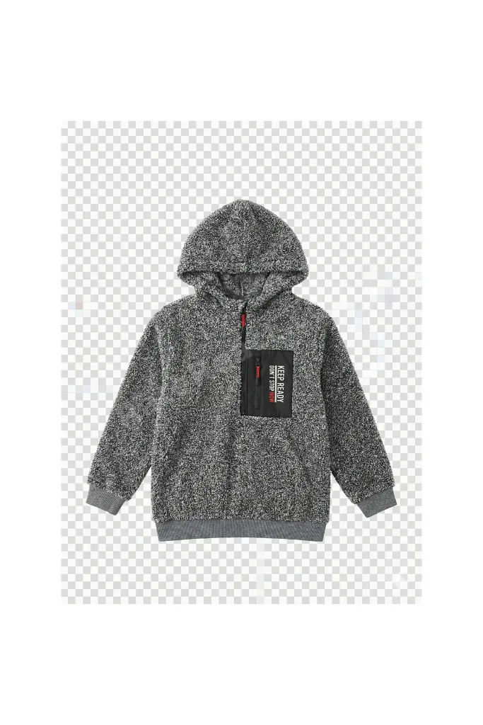 Erkek Çocuk Garnili Peluş Hırka 1 - 5 Yaş