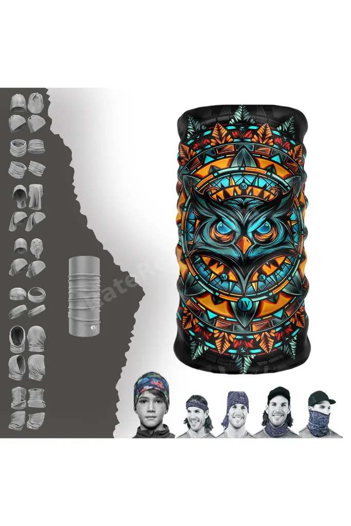 ® Extreme Etnik Baykuş - Ethnic Owl Baff Boyunluk Bandana