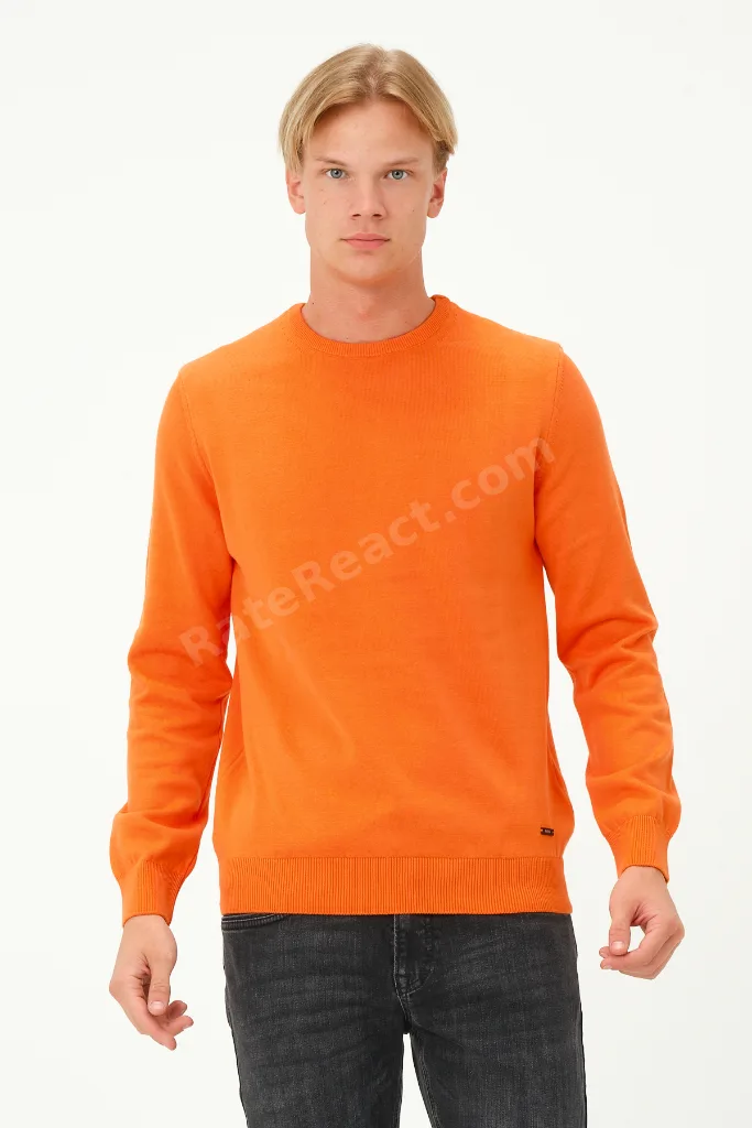 Erkek Uzun Kollu Regular Fit Bisiklet- Sıfır Yaka Triko Kazak Sweatshirt