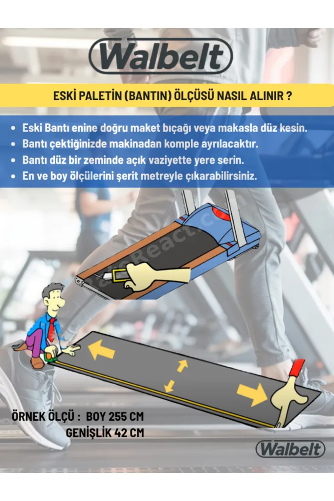 Koşu Bandı Paleti (BANTI) En 40 Cm'e Kadar Ölçüye Göre Üretim.Ev Tipi Tüm Markalara Uyumlu