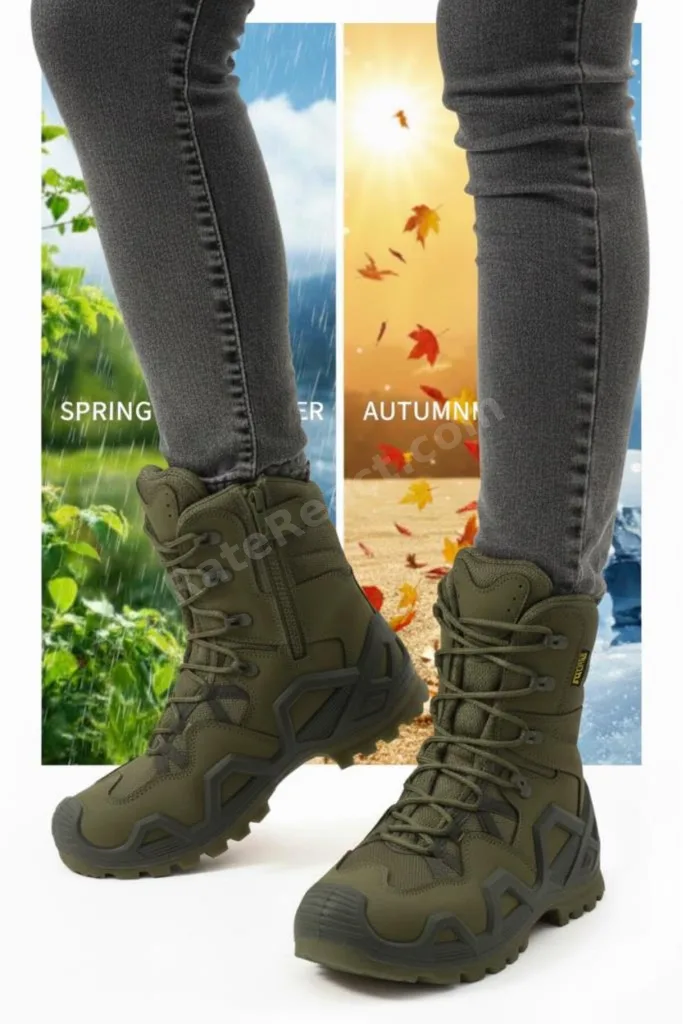 Fermuarlı Outdoor Kadın&Erkek Taktik Askeri Bot ve Postal 4 Mevsim SS602