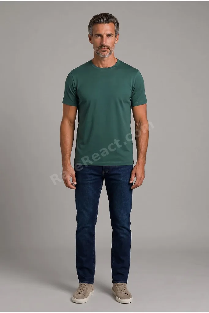 Yeşil Bisiklet Yaka T-shirt