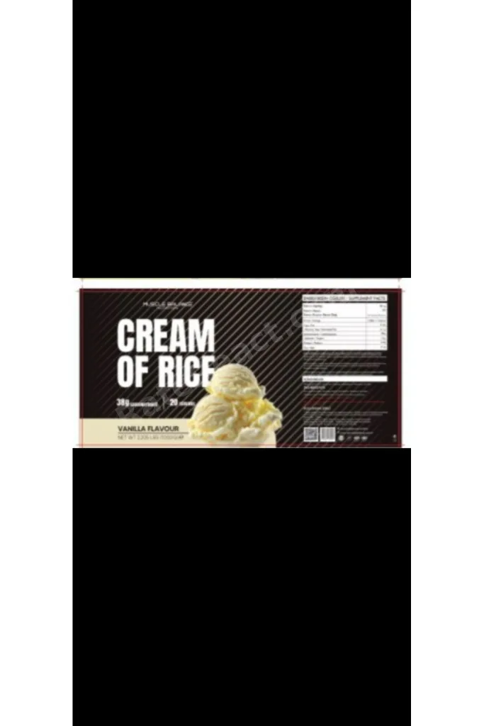 Cream Of Rice 1000 Gr 20 Servis Vanilya Dondurma