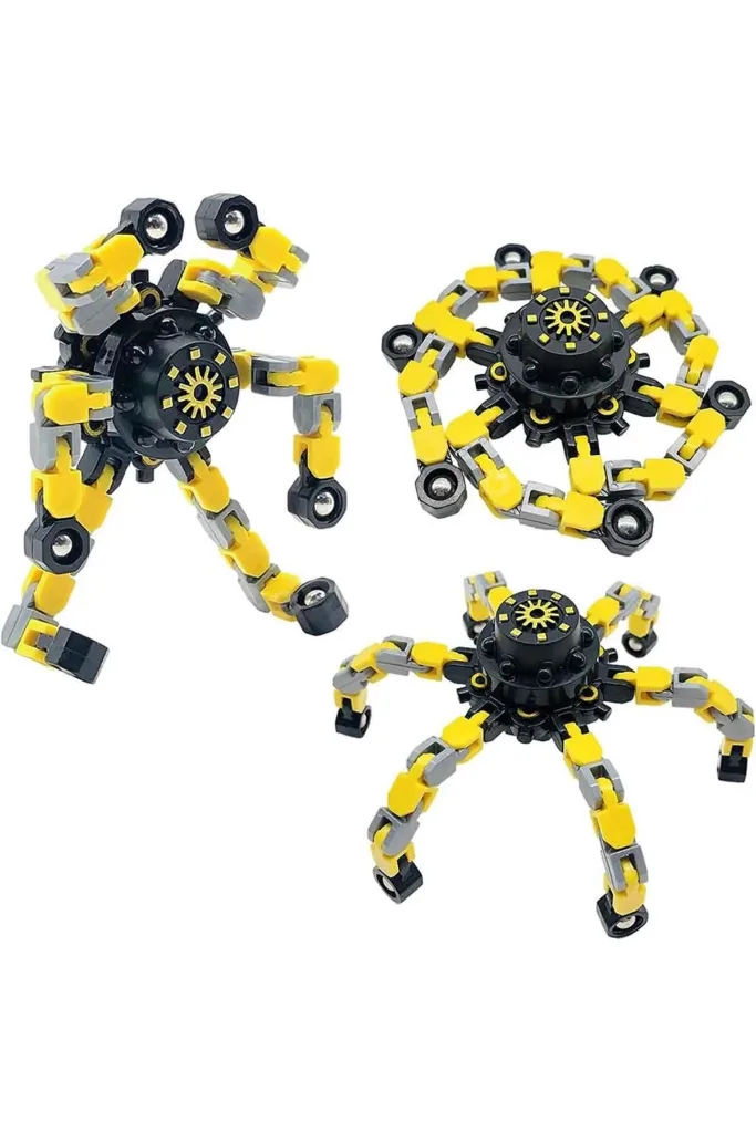 Fidget Spinners Dönüştürülebilir Zincir Çark Robot Oyuncak -1 adet stokta olan gönderilir