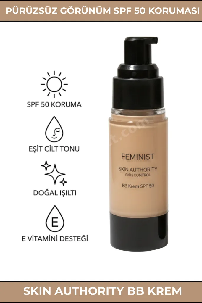 BB Krem SPF50 Yüksek Kapatıcı, Nemlendirici, Ton Eşitleyici, Aydınlatıcı - Medium