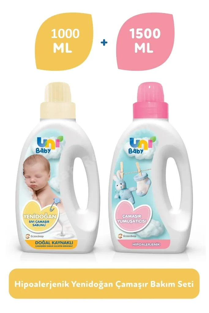 Yenidoğan Çamaşır Sabunu 1000ml + Yumuşatıcı 1500ml