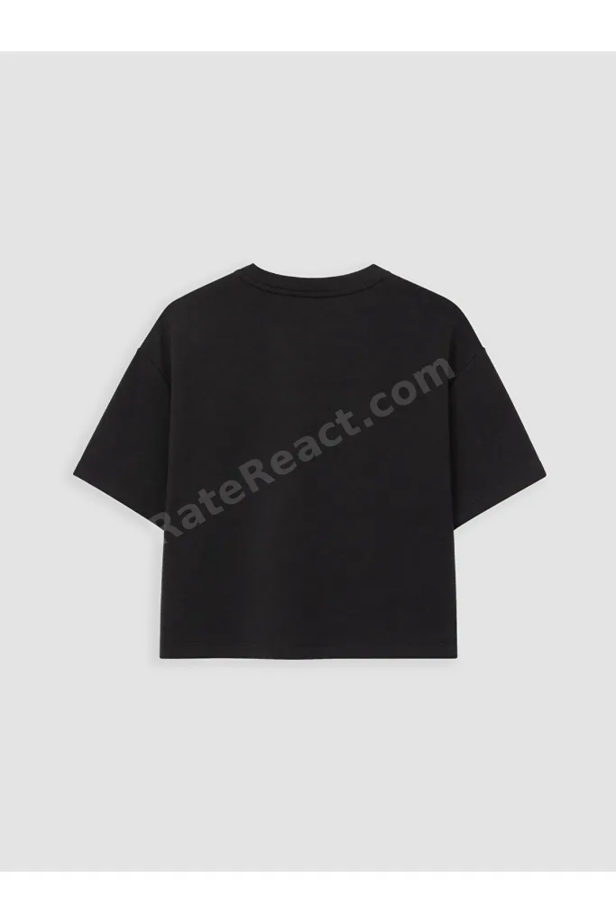 Siyah Soft Touch Oversize Kadın Tişört