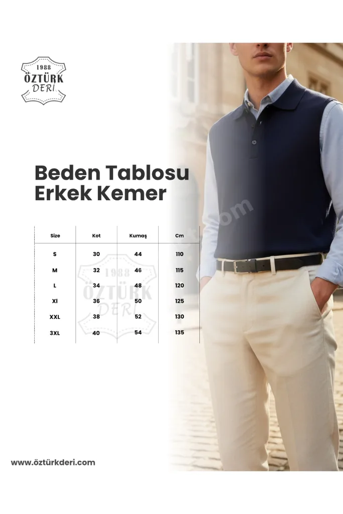 Erkekler İçin Şık ve Minimalist Siyah Deri Kemer