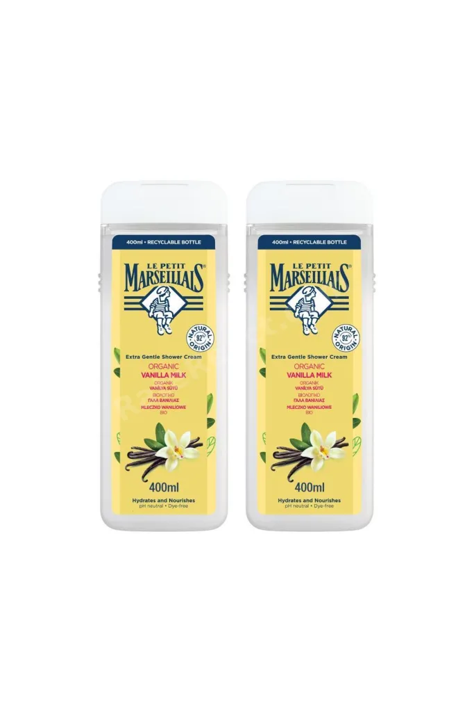 Organik Vanilya Sütü Duş Jeli 400 ml x2