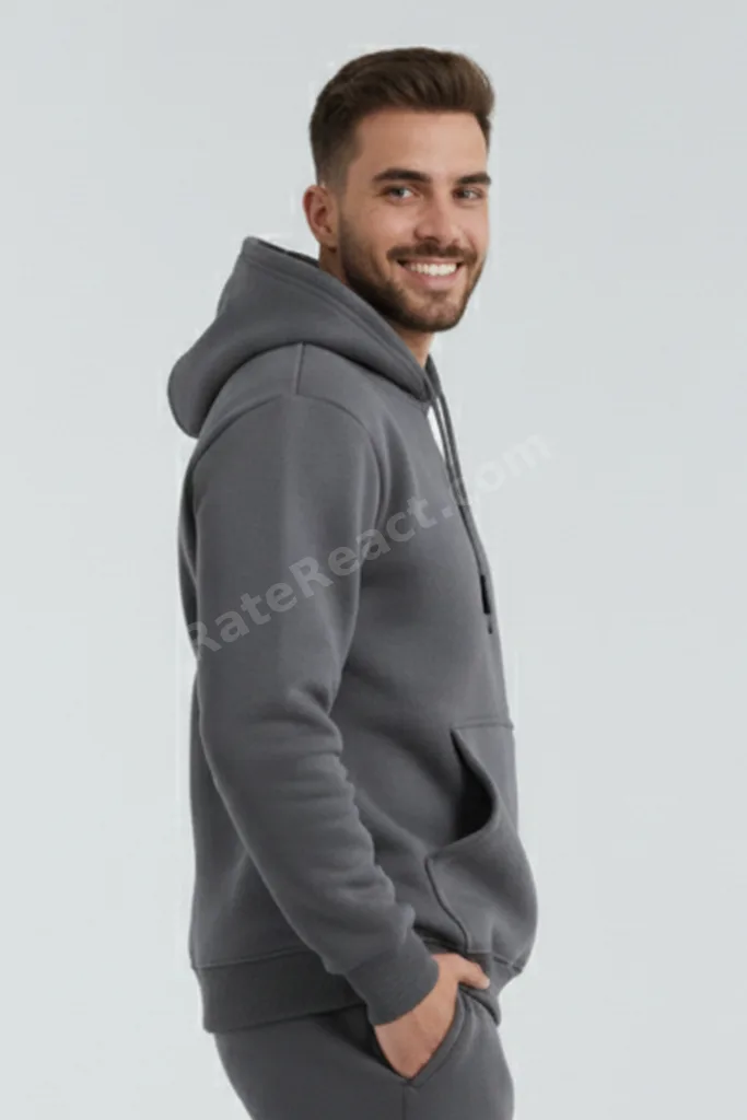 Hoodies Çapraz Kanguru Cep 3 iplik Puf Yumuşacık (İçi Polarlı) Kapüşonlu Sweatshirt - Oversize