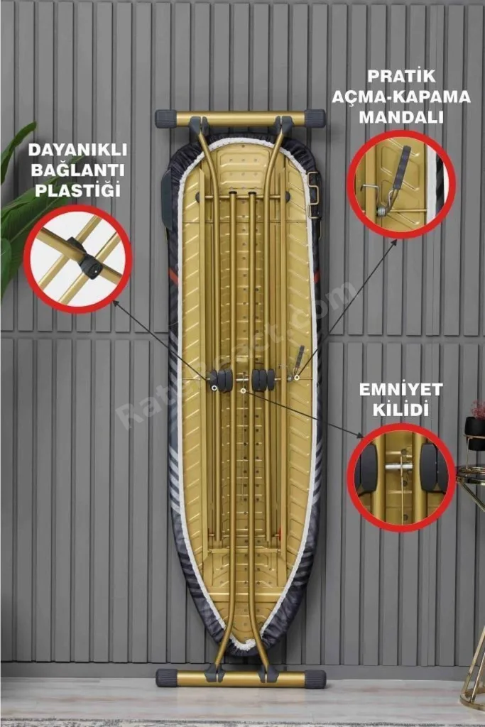 Harbinger Mm156 Goldboard Ütü Masası Gold Serisi & Ekstra Kalın Kumaş & Yedek Bez Hediyeli