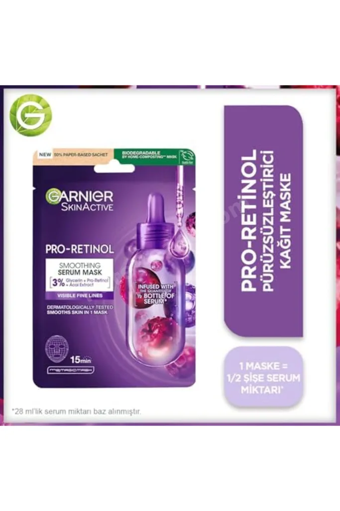 TTKTEKNOLOJİ Pro-Retinol Pürüzsüzleştirici Kağıt Maske TTKTEKNOLOJİ 2026 395519