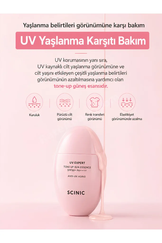 UV Expert Tone-Up Sun Esans Ton Eşitleyici Canlılık Veren SPF50+ PA++++ Güneş Kremi 50ml