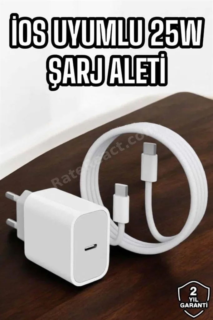 Şarj Aleti İOS 15/15 Pro Max Uyumlu Şarj Adaptörü ve Kablosu