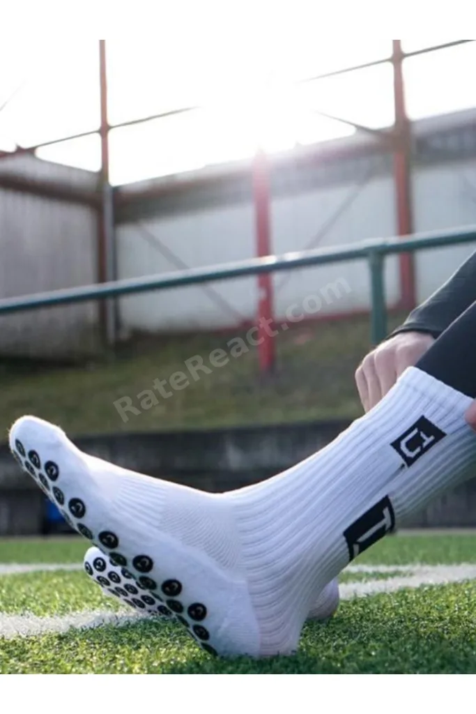 Unisex Özel Beyaz Kaydırmaz Silikon Havlu Taban Dikişsiz Maç Pro Sporcu Çorabı