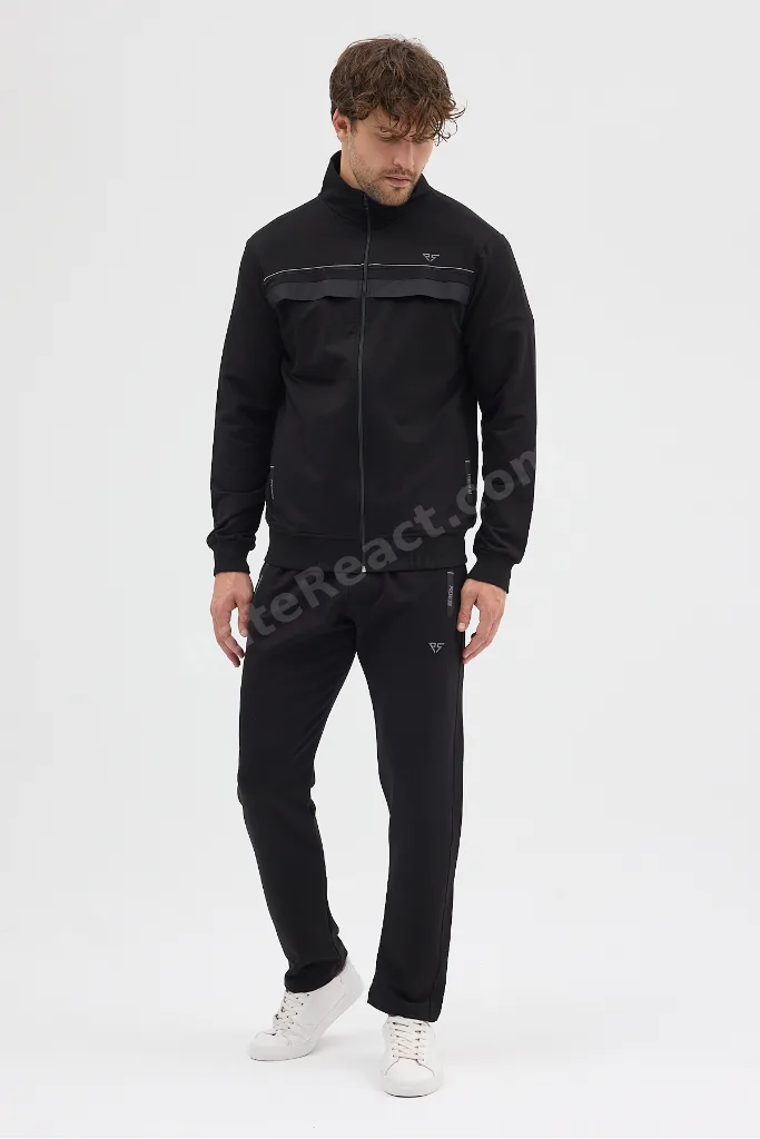 Kompakt Pamuklu Comfort Fit Erkek Hakim Yaka Eşofman Takım DAWRAZZ-3036
