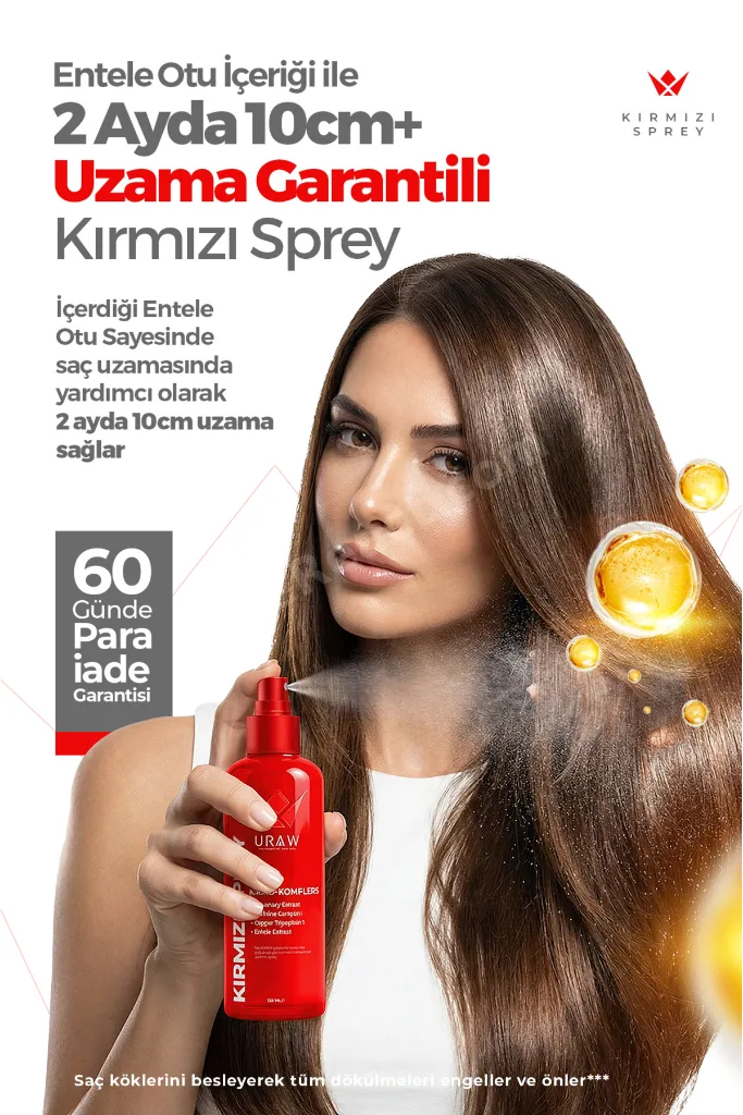 Kırmızı Sprey 2’li Set | Saç Uzamasını Destekleyici & Güçlendirici Bakım Spreyi