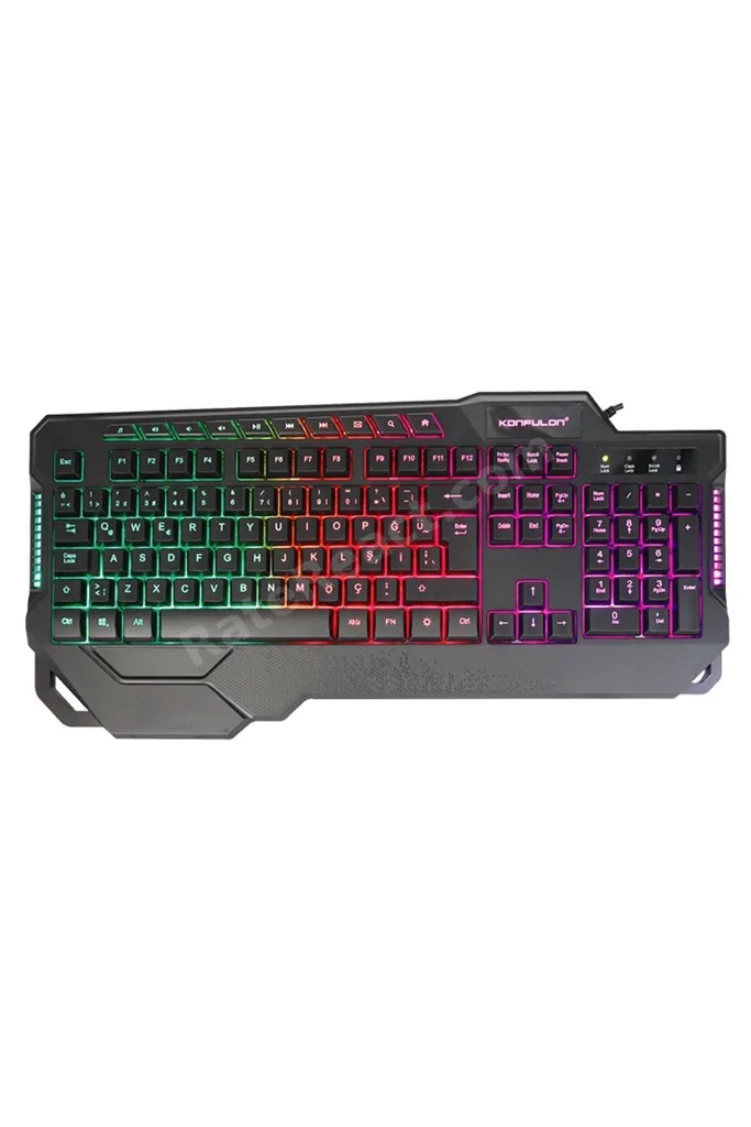 Konfulon MK80 RGB Işıklı Türkçe Q Kablolu Mekanik Klavye