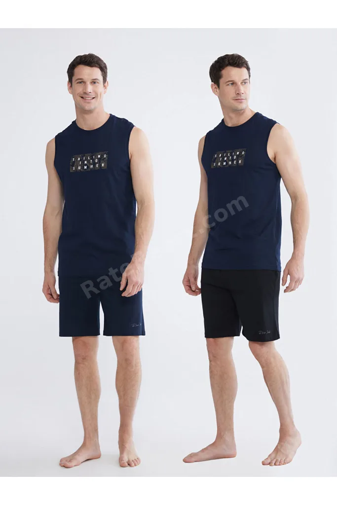 Lacivert Slim Fit Erkek Şort 2'li
