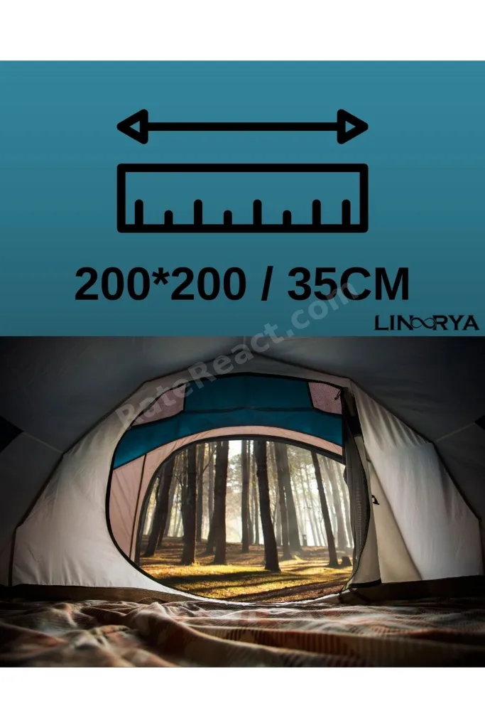 Kamp Çadırı Kolay Kurulum 6 Kişilik 200X200 35CM