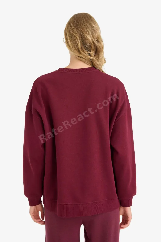 Oversıze Basıc Kalın Sweatshirt F9628AX25AU