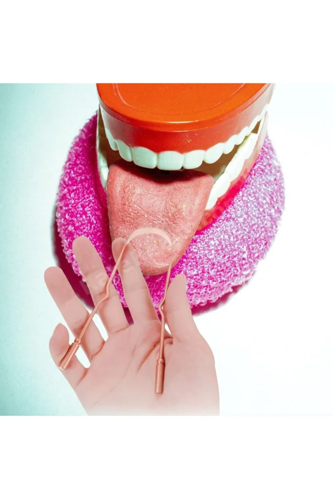 Bakır Oil Pulling Yağ Çekme Dil Plak Temizleme Aleti Dil Fırçası Sıyırıcı Dil Kaşığı