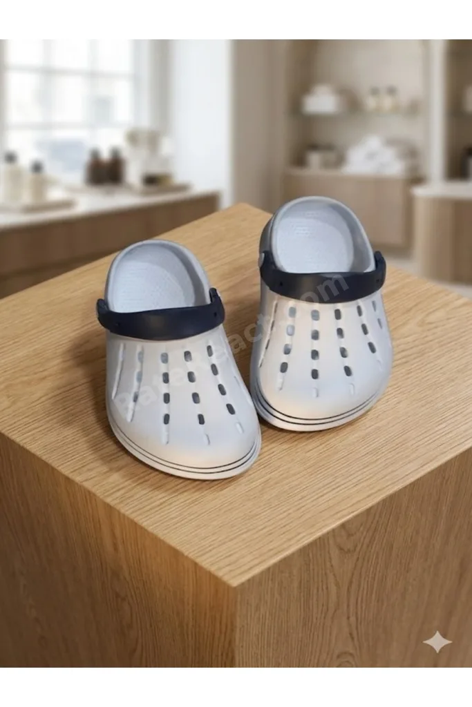 Beyaz Lacivert Medikal Hemşire Doktor Terliği Rahat Taban İş Ve Hastane Sabo Terlik