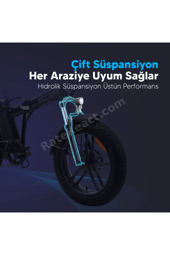 E-Bro 20 Jant Hidrolik Disk Katlanabilir Fat Bike Bisiklet