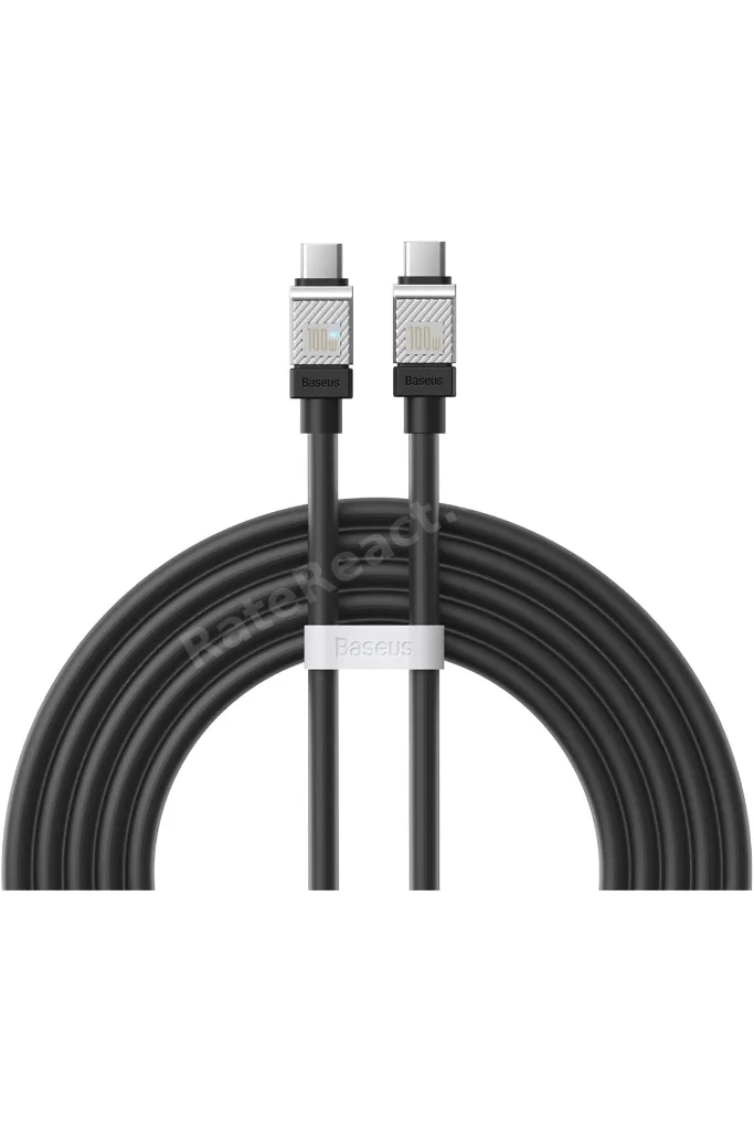 Coolplay 100W Type-C Şarj Kablo 2 Metre - Siyah