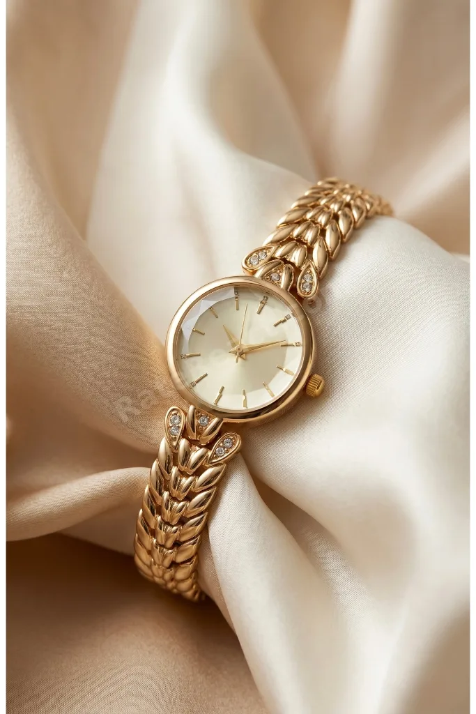 Louren Kadın Çelik Saat Gold Renk Vintage Old Money Luxury Zarif Şık Kadın Kol Saati | Limited Edition 2026